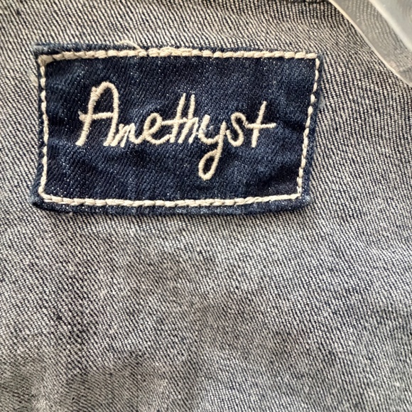 Amethyst Dark cropped jean jacket L - Picture 3 of 4
